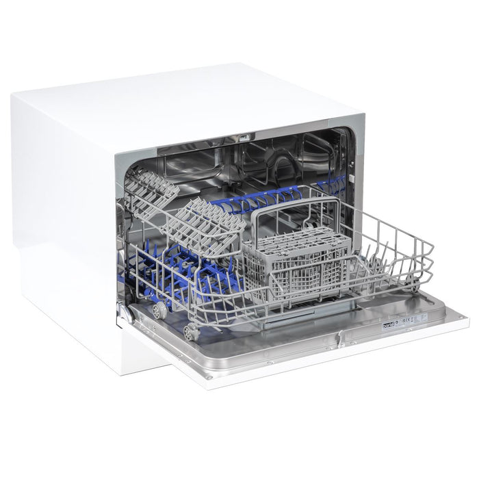 Baridi Tabletop Dishwasher 6 Place Settings 6.5L Capacity - White DH83