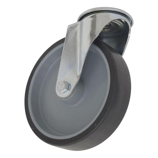 Sealey Medium-Duty Thermoplastic Bolt Hole Swivel Castor Wheel100mm Trade Sealey - Town Tools 
