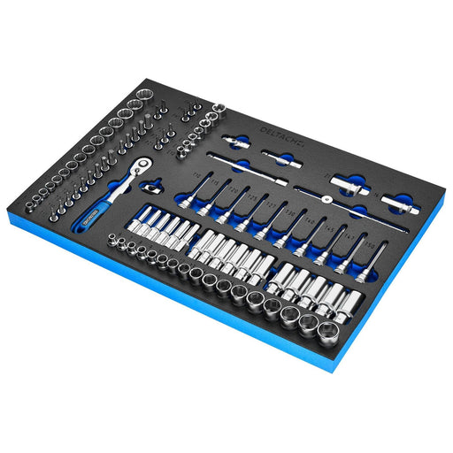 Draper Bunker Socket Set, 3/8" Sq. Dr. in EVA Foam Inlay Draper - Town Tools