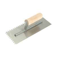 R.S.T. Notched Trowel 6mm Square Notches Wooden Handle 11 x 4.1/2in