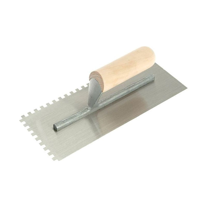 R.S.T. Notched Trowel 6mm Square Notches Wooden Handle 11 x 4.1/2in R.S.T. - Town Tools