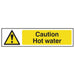 Scan Caution Hot Water - PVC Sign 200 x 50mm Scan - Town Tools