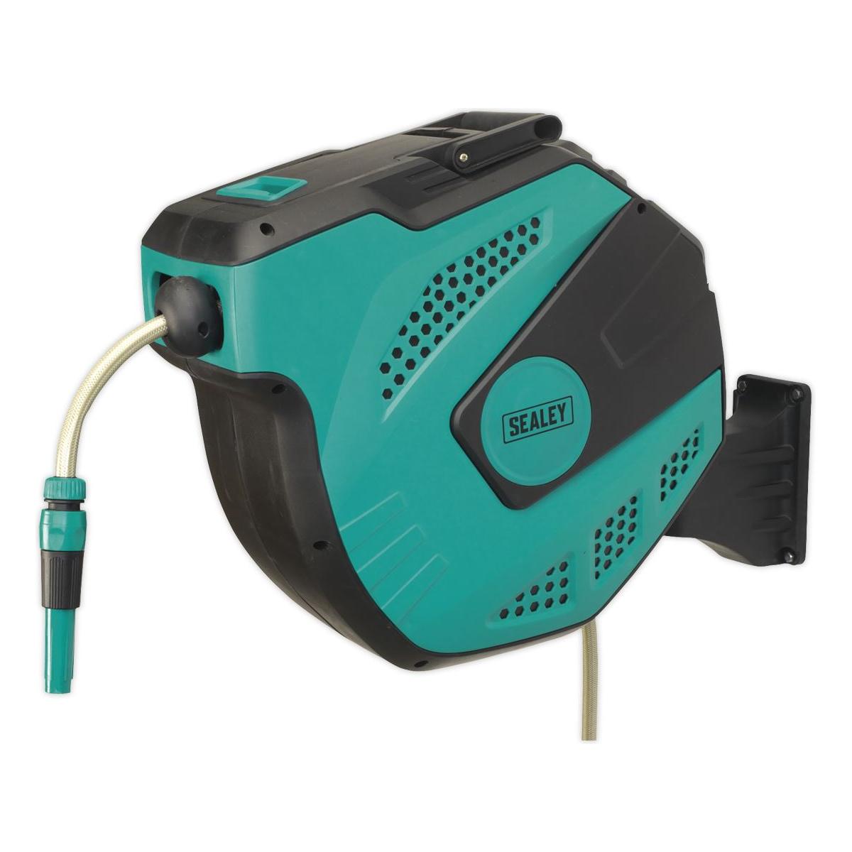 Sealey Auto-Rewind Control Garden Hose Reel 30m RWH30 Sealey - Town Tools 