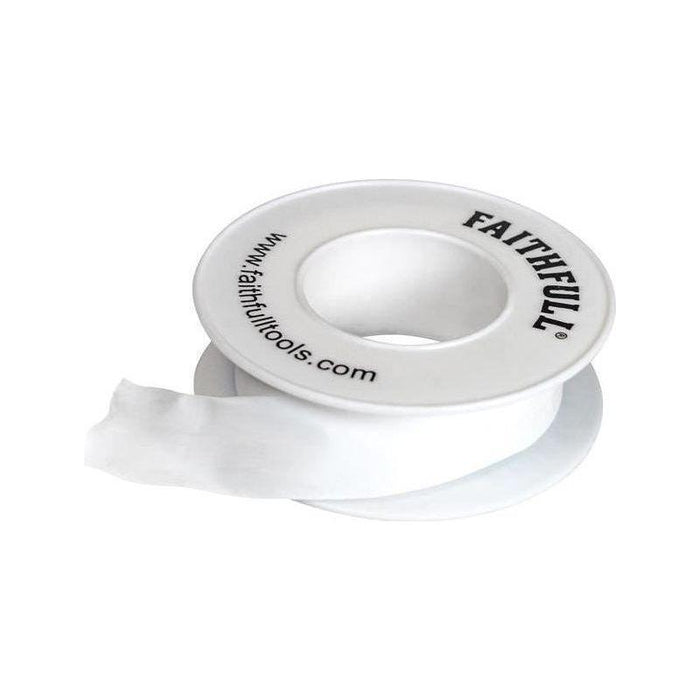 Faithfull P.T.F.E Tape 12mm x 12m White (Pack 10) Faithfull - Town Tools