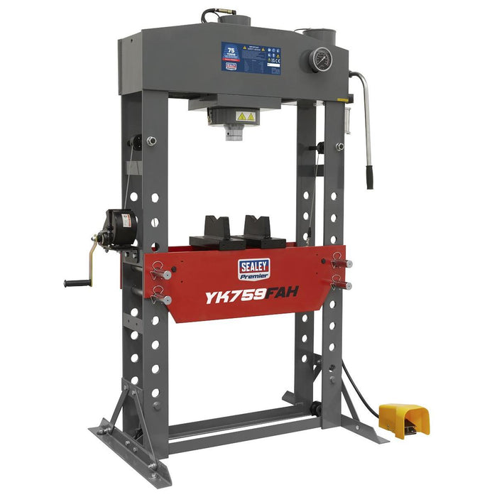 Sealey Premier Premier Air/Hydraulic Floor Type Press with Foot Pedal 75 Tonne Sealey Premier - Town Tools 