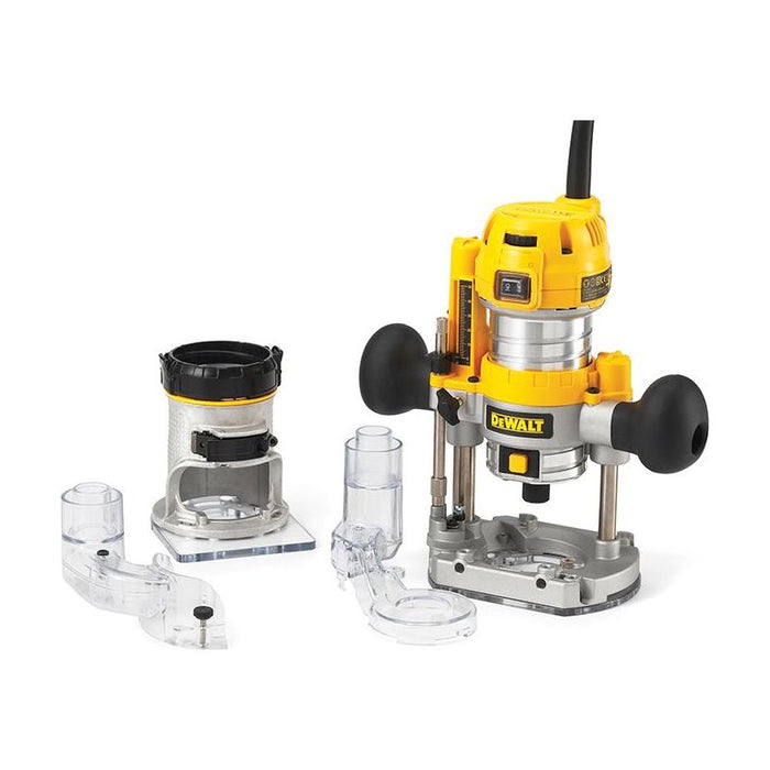 Dewalt Power Tools D26204K 1/4in Premium Plunge & Fixed Base Combi Router 900W 240V DeWALT Power Tools - Town Tools