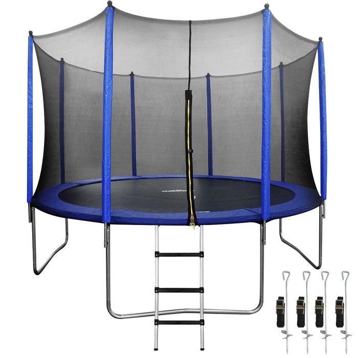 Dellonda Heavy-Duty  Trampoline Safety Enclosure Net Anchors & Ladder 12ft