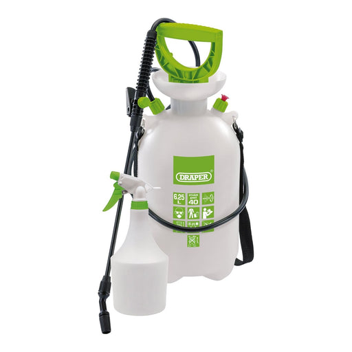 Draper Pressure Sprayer, 6.25L, with Mini Sprayer, 1L 82464 Draper - Town Tools 