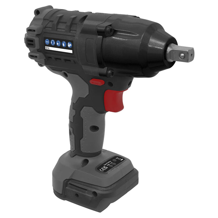 Premier SV20 Series 1/2"Sq Drive Brushless Cordless Impact Wrench 20V Body Only Sealey Premier - Town Tools 