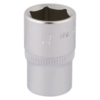 Draper Elora Hexagon Socket, 1/4" Sq. Dr., 11mm 11100