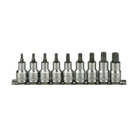 Teng Tools 1/2" TX Bit Socket Clip Rail Set 9 Pieces