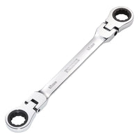 Draper HI-TORQ Metric Flexible Head Double Ring Ratchet Spanner, 18 x 19mm