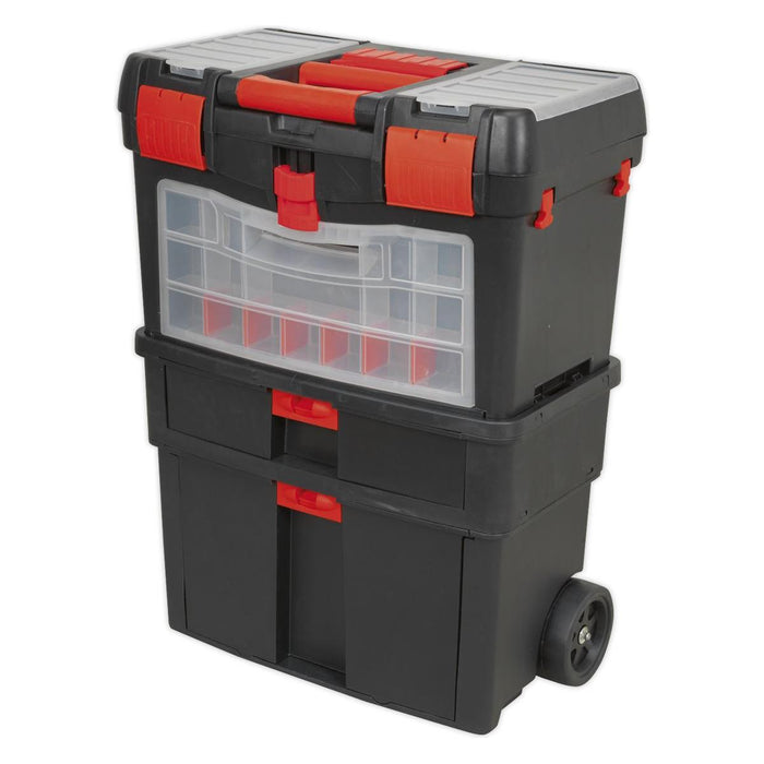 Sealey Mobile Toolbox with Tote Tray & Removable Assortment Box AP850 Sealey - Town Tools 