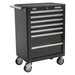 Sealey Rollcab 7 Drawer with Ball-Bearing Slides Black AP26479TB Sealey - Town Tools 