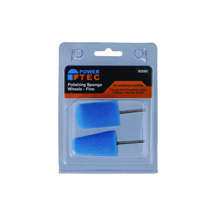 Power-Tec Polishing Sponge Wheels (Blue, Fine) 2pc 92560 Power-Tec - Town Tools 