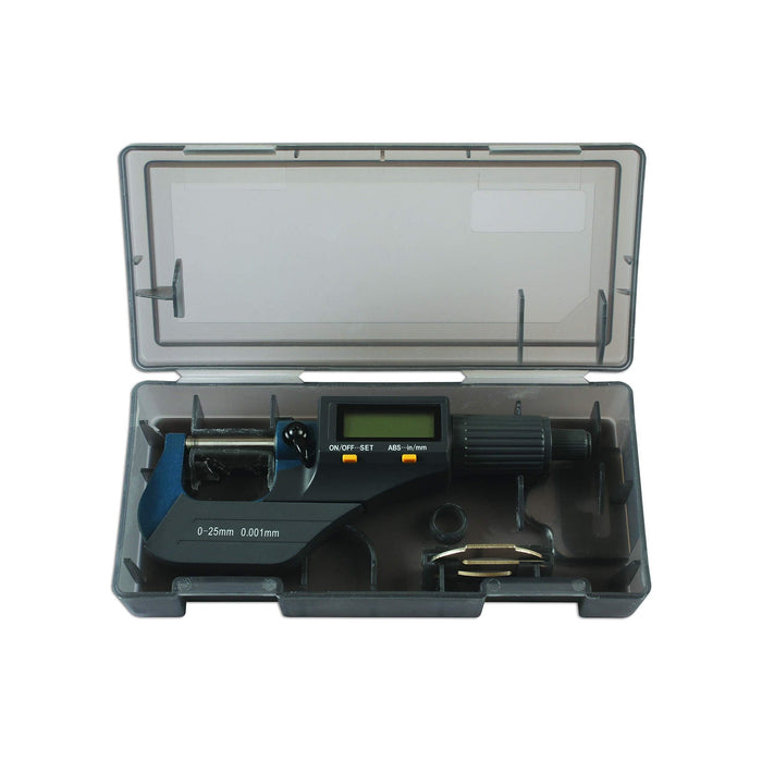 Laser Digital Micrometer 0 - 25mm 6221 Laser - Town Tools 