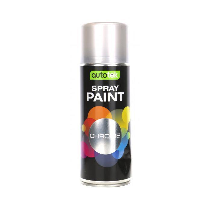 Autotek Spray Paint Chrome 400ml Spray On Paint