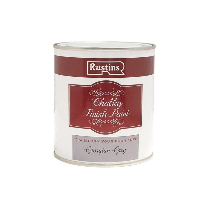 Rustins Chalky Finish Paint Georgian Grey 500ml Rustins - Town Tools