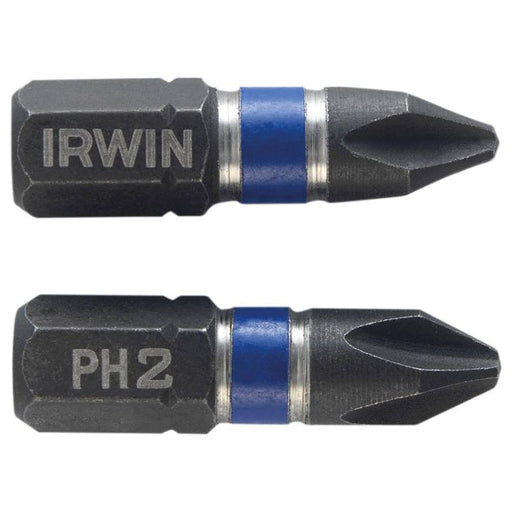 Irwin® Impact Screwdriver Bits Phillips PH2 25mm (Pack 20) IRWIN® - Town Tools