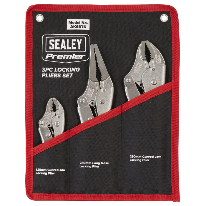 Sealey Premier Premier Locking Pliers Set 3pc AK6876 Sealey Premier - Town Tools 