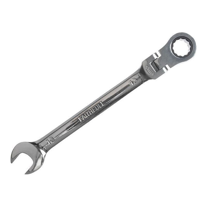 Faithfull Ratchet Combination Spanner Flex Head CV 13mm Faithfull - Town Tools