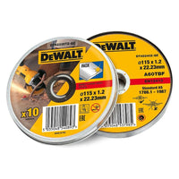 Dewalt Power Tools DT42335TZ Inox Metal/Stainless Cutting Disc 115 x 1.2 x 22.23mm (Tin of 10)