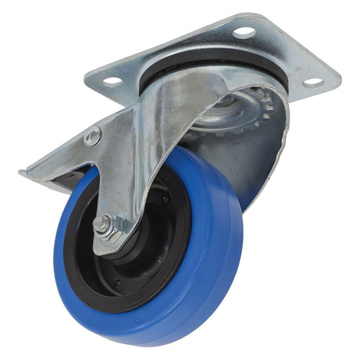 Sealey Castor Wheel Swivel Plate with Total Lock100mm SCW3100SPL Sealey - Town Tools 