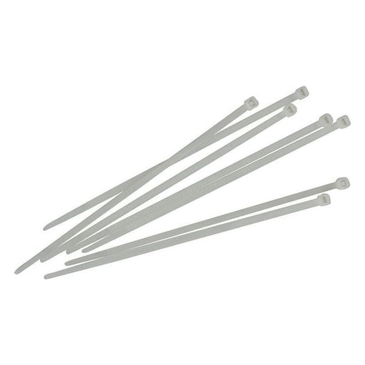 Faithfull Cable Ties White 4.8 x 300mm (Pack 100) Faithfull - Town Tools
