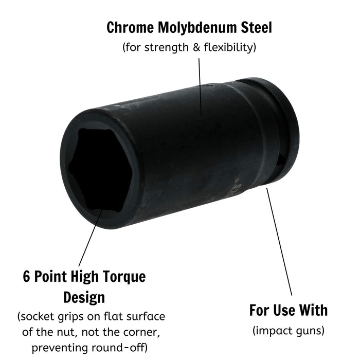 Teng Tools 3/4" Deep Impact Socket DIN Metric 33mm Teng Tools - Town Tools 