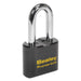 Sealey Steel Body Combination Padlock Long Shackle 62mm PL603L Sealey - Town Tools 