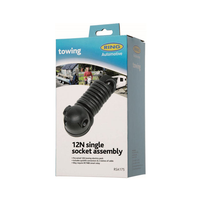 Ring Automotive RSA175 12N Single Socket Assembly (No Fog Cut Out) Ring Automotive - Town Tools 