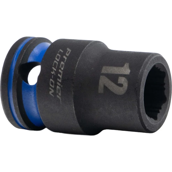 Sealey 1/2"Dr Lock-On Impact Socket 12mm (Blue Coded Ring)