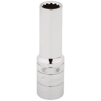 Draper HI-TORQ 12 Point Deep Socket, 1/2" Sq. Dr., 12mm 33731