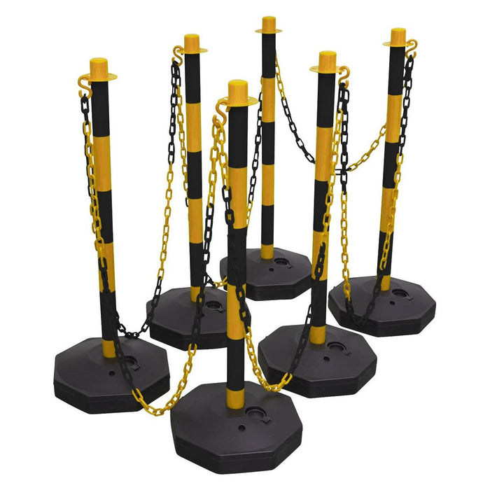 Sealey Black/Yellow Post & Chain Kit 25m BYSBKIT Sealey - Town Tools 