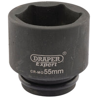Draper Expert HI-TORQ 6 Point Impact Socket, 3/4" Sq. Dr., 55mm