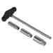 Sealey T-Bar & Rubber Insert Spark Plug Socket Set 4pc 3/8"Sq Drive AK6550 Sealey - Town Tools 