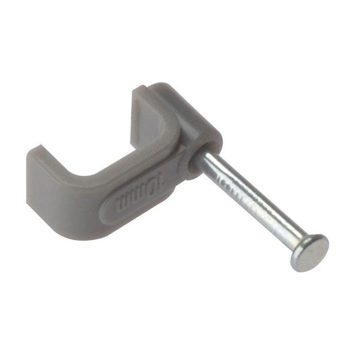 Forgefix Cable Clip Flat Grey 1.00mm Box 100 ForgeFix - Town Tools