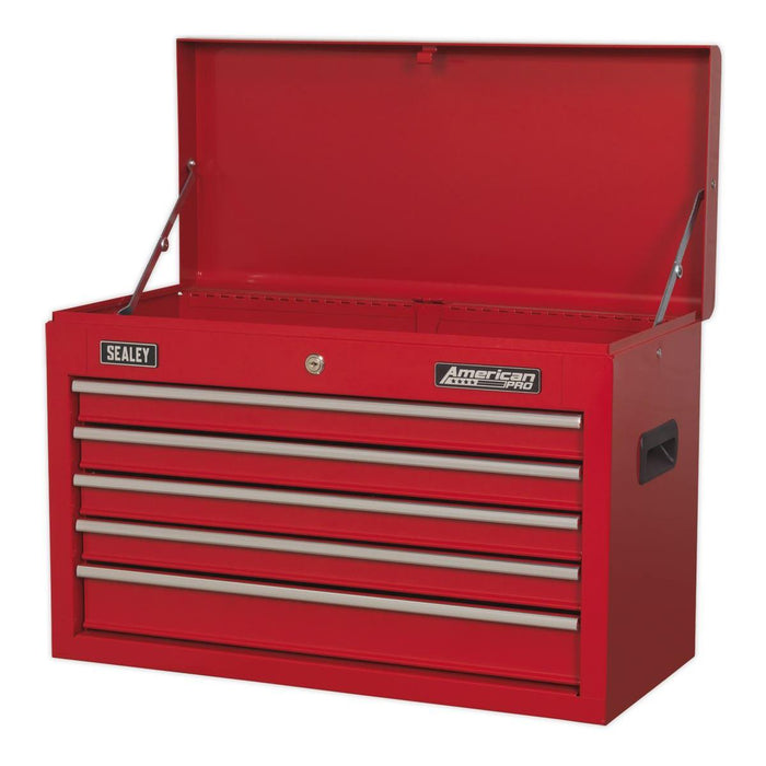 Sealey Topchest 5 Drawer with Ball-Bearing Slides Red AP225
