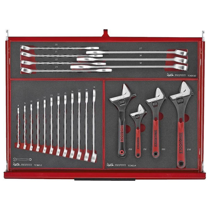 Teng Tools 26" PRO35™ stack FOAM tool kit 418 pieces red Town Tools - Town Tools