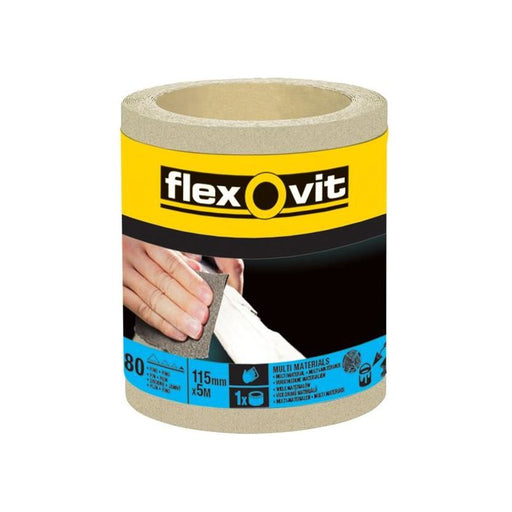 Flexovit General Purpose Sanding Roll 115mm x 5m Fine 180G Flexovit - Town Tools