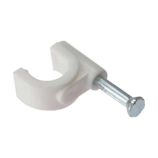 Forgefix Cable Clip Round White 7-8mm Box 100 ForgeFix - Town Tools