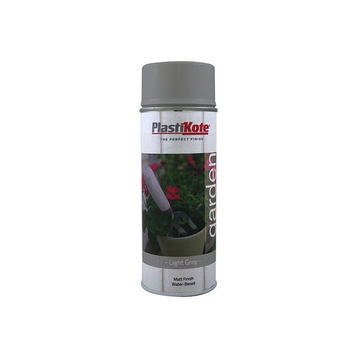 Plastikote Garden Colours Spray Paint Light Grey 400ml PlastiKote - Town Tools