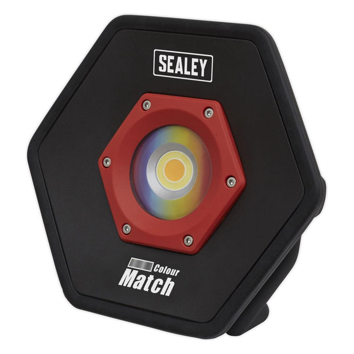 Sealey Rechargeable Floodlight 20W COB LED Lithium-ion Colour Matching CRI 96 Sealey - Town Tools 