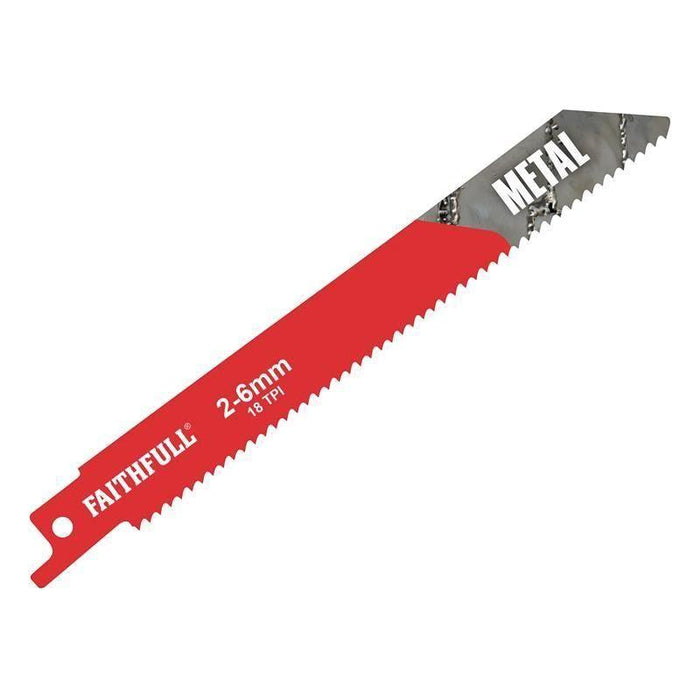 Faithfull S918E Sabre Saw Blade Metal 150mm 18 TPI (Pack of 5) Faithfull - Town Tools