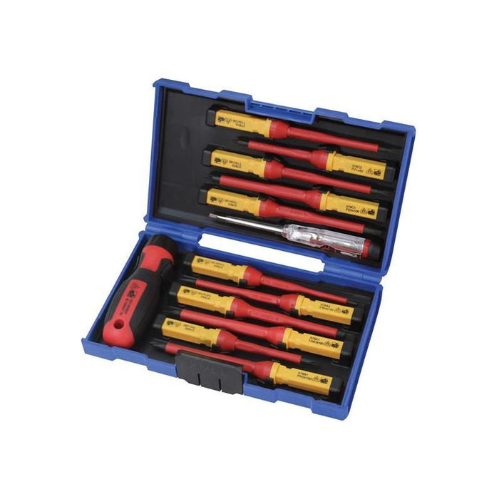 Faithfull Interchangeable VDE Screwdriver Set, 13 Piece Faithfull - Town Tools