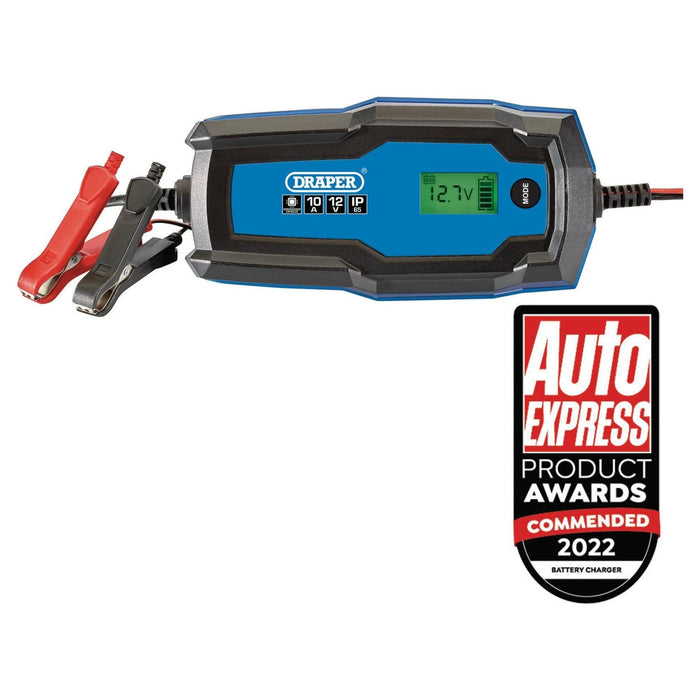 Draper 6/12V Smart Charger and Battery Maintainer, 10A 53491 Draper - Town Tools 