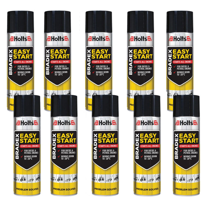 10 x Holts Bradex Easy Start Petrol Diesel Car Van Truck Starting Engine Spray Aid