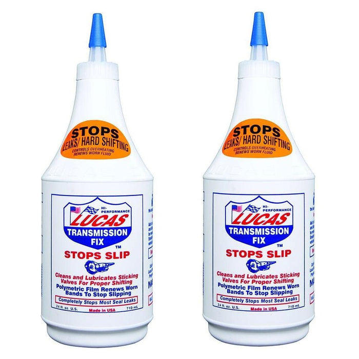 2 x Lucas Transmission Fix Stop Slip Gear Box Oil Treatment Stop Leak Additive 710ml Lucas Oil Oil - Town Tools 