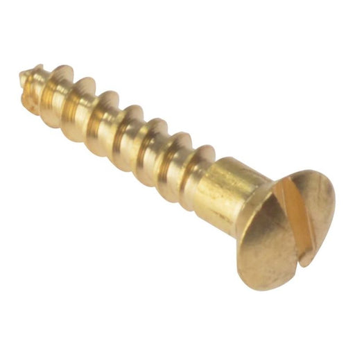 Forgefix Wood Screw Slotted Raised Head ST Solid Brass 3/4in x 6 Box 200 ForgeFix - Town Tools