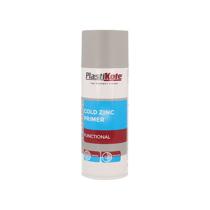 Plastikote Trade Cold Zinc Spray Primer 400ml PlastiKote - Town Tools